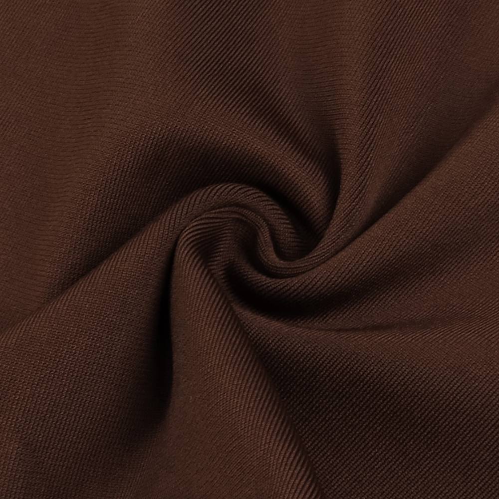 The Contrast Sheer Panel Dress in Brown