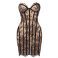 Black Lace Corset Mini Dress
