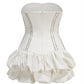 White Rhinestone Embellished Bubble Hem Dress