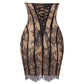 Black Lace Corset Mini Dress