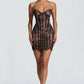 Black Lace Corset Mini Dress