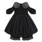 Black Crystal Bustier Bubble Hem Dress