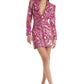 Red Sequin Floral Cutout Blazer Dress