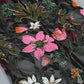 Black Floral Embroidered Sheer Bustier Gown