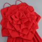 Red Statement Maxi Dress with Giant 3D Floral Accent