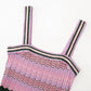 Pink, Purple, and Black Zigzag Knit Maxi Dress