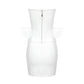 The Bandeau Heart Laces Bustier & Skirts Two Piece Set White