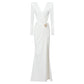 The Elegant Hollow-Out White Dress