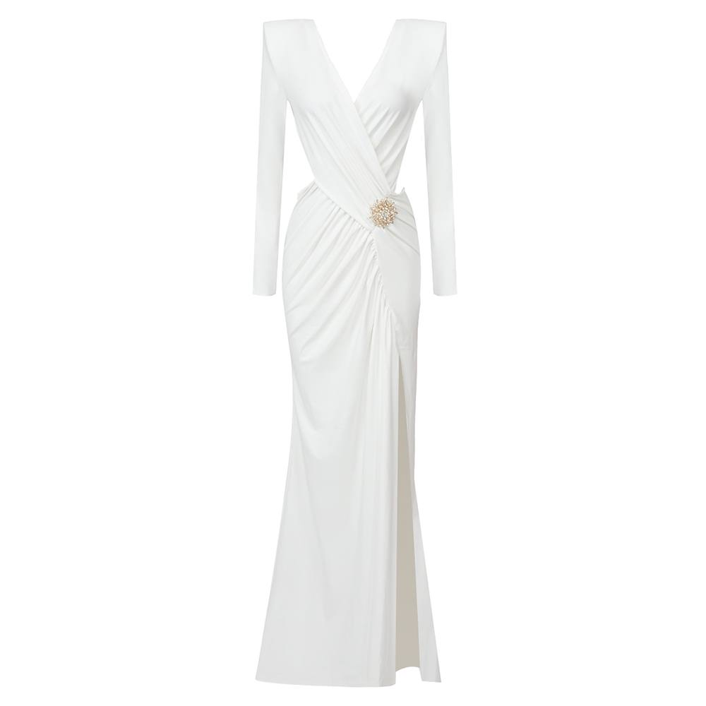 The Elegant Hollow-Out White Dress