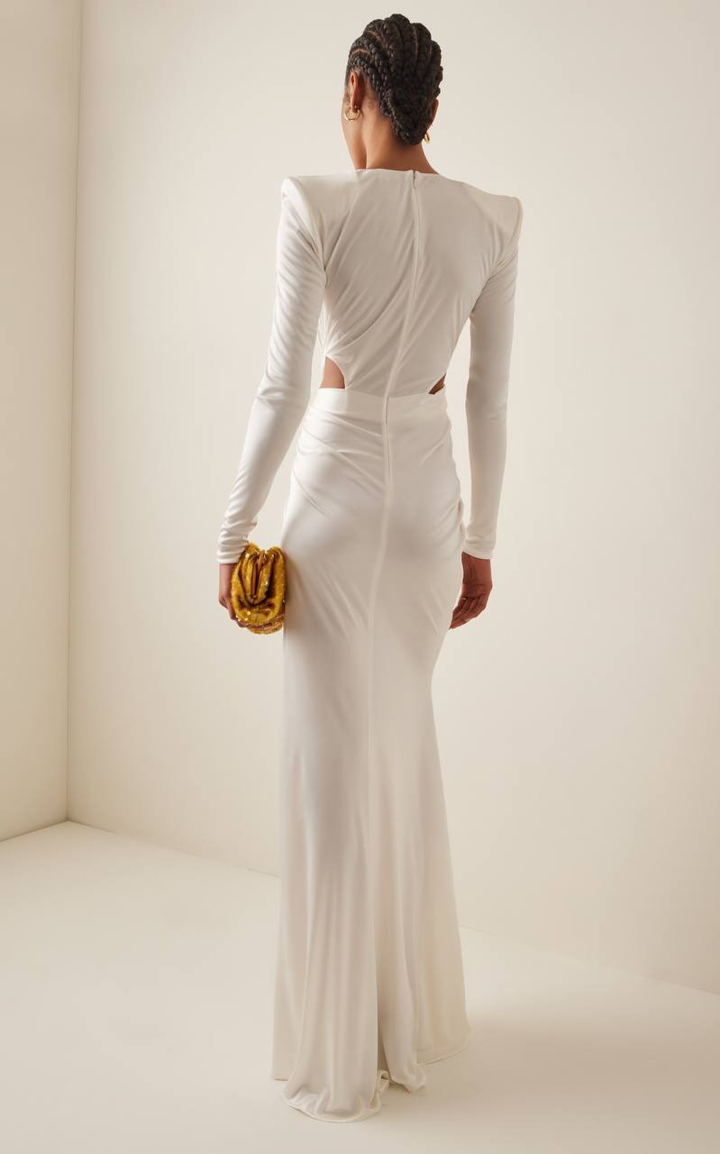 The Elegant Hollow-Out White Dress