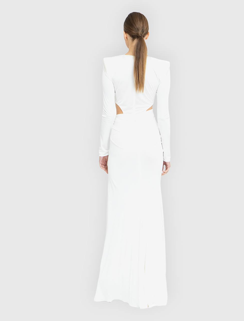 The Elegant Hollow-Out White Dress