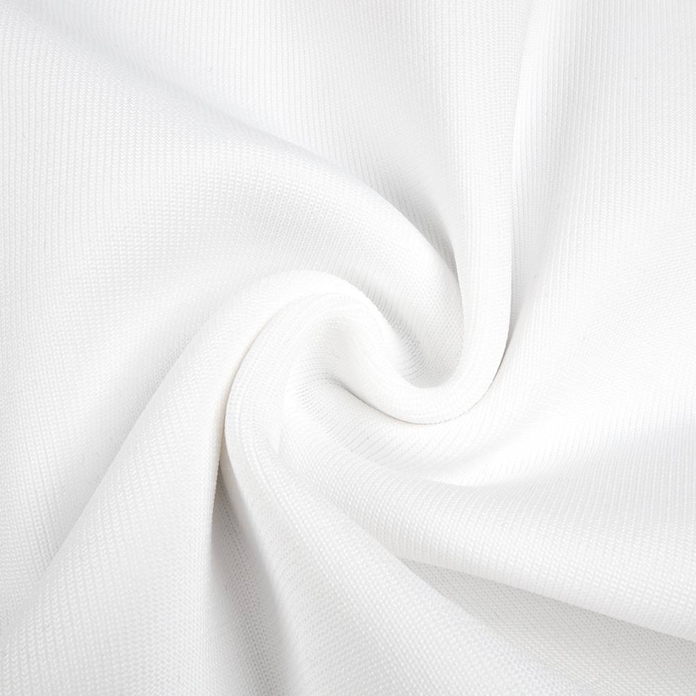 The Contrast Sheer Panel Dress in White