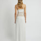 The Contrast Sheer Panel Dress in White