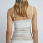 The Contrast Sheer Panel Dress in White
