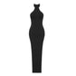 The Black Halterneck Maxi Dress