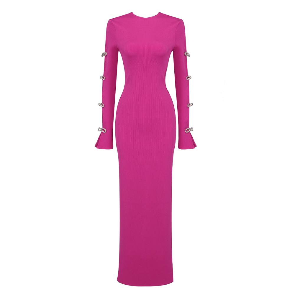The Cut-Out Maxi Bandage Dress In Pink