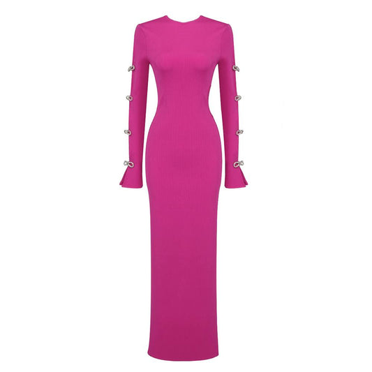 The Cut-Out Maxi Bandage Dress In Pink
