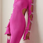 The Cut-Out Maxi Bandage Dress In Pink