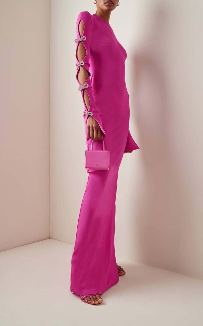 The Cut-Out Maxi Bandage Dress In Pink