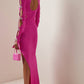 The Cut-Out Maxi Bandage Dress In Pink