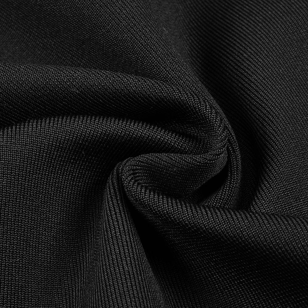 The Black Mesh Corset Detail Bandage Long Dress