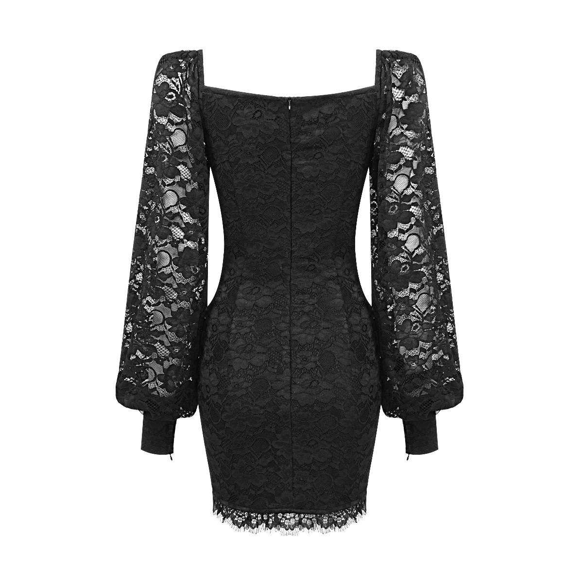 Backless Puff Sleeve Mini Dress