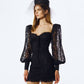 Backless Puff Sleeve Mini Dress