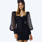 Backless Puff Sleeve Mini Dress