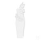 Autumn Elegant Bandage White Dress