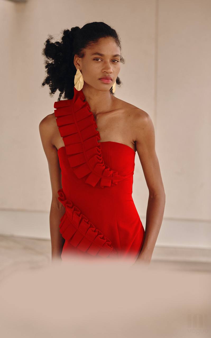 Autumn Elegant Bandage Red Dress
