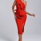 Autumn Elegant Bandage Red Dress