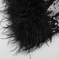 The Strapless Sequin Feather Hem Black Mini Dress