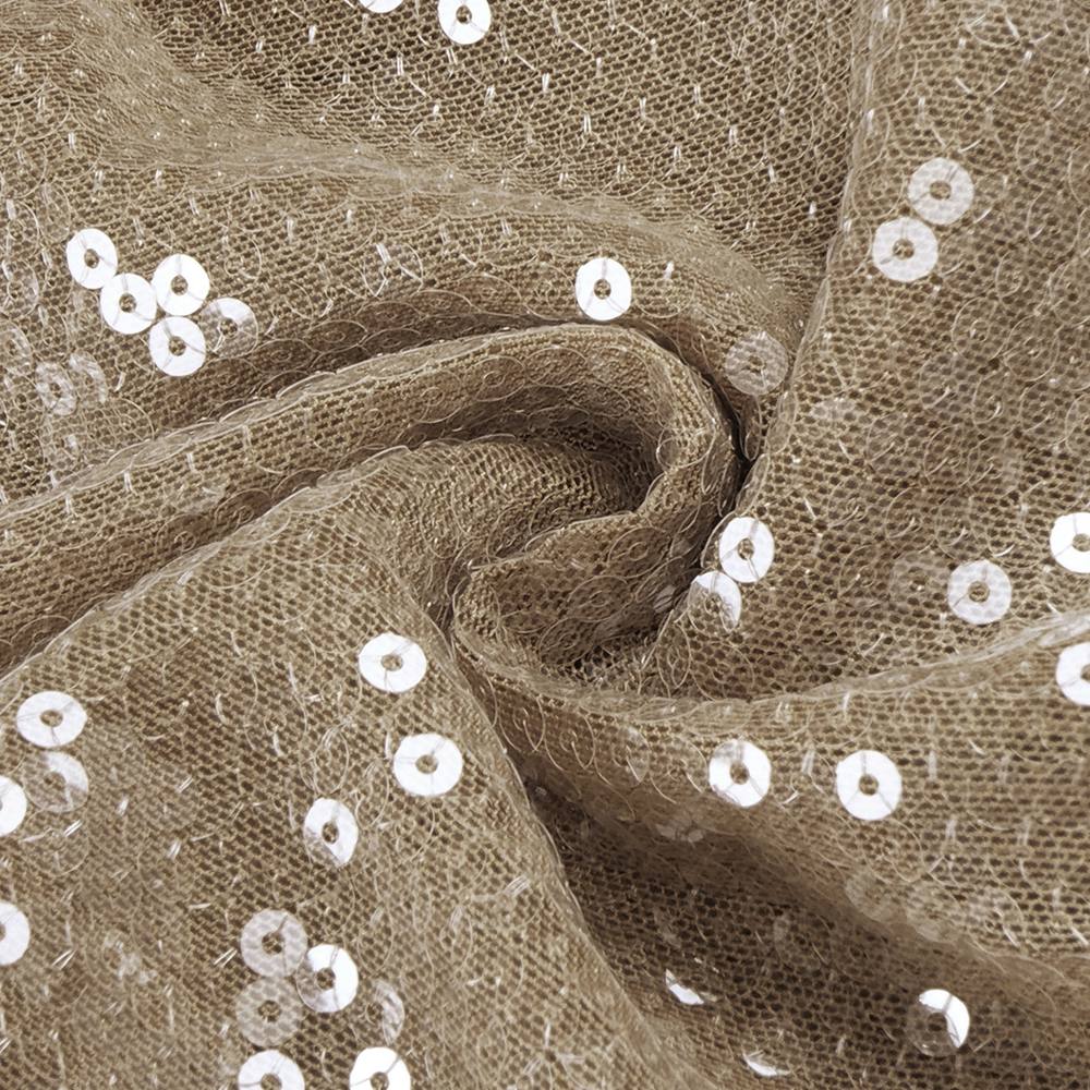Esmeralda Sequin Beige Golden Dress