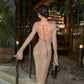 Esmeralda Sequin Beige Golden Dress