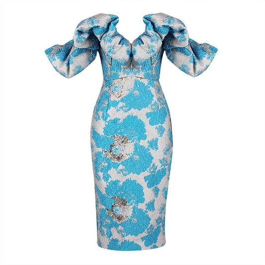 The Blue Luxe Midi Dress