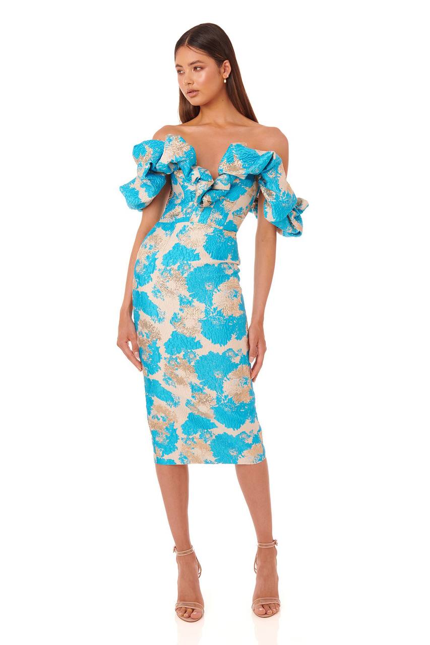 The Blue Luxe Midi Dress