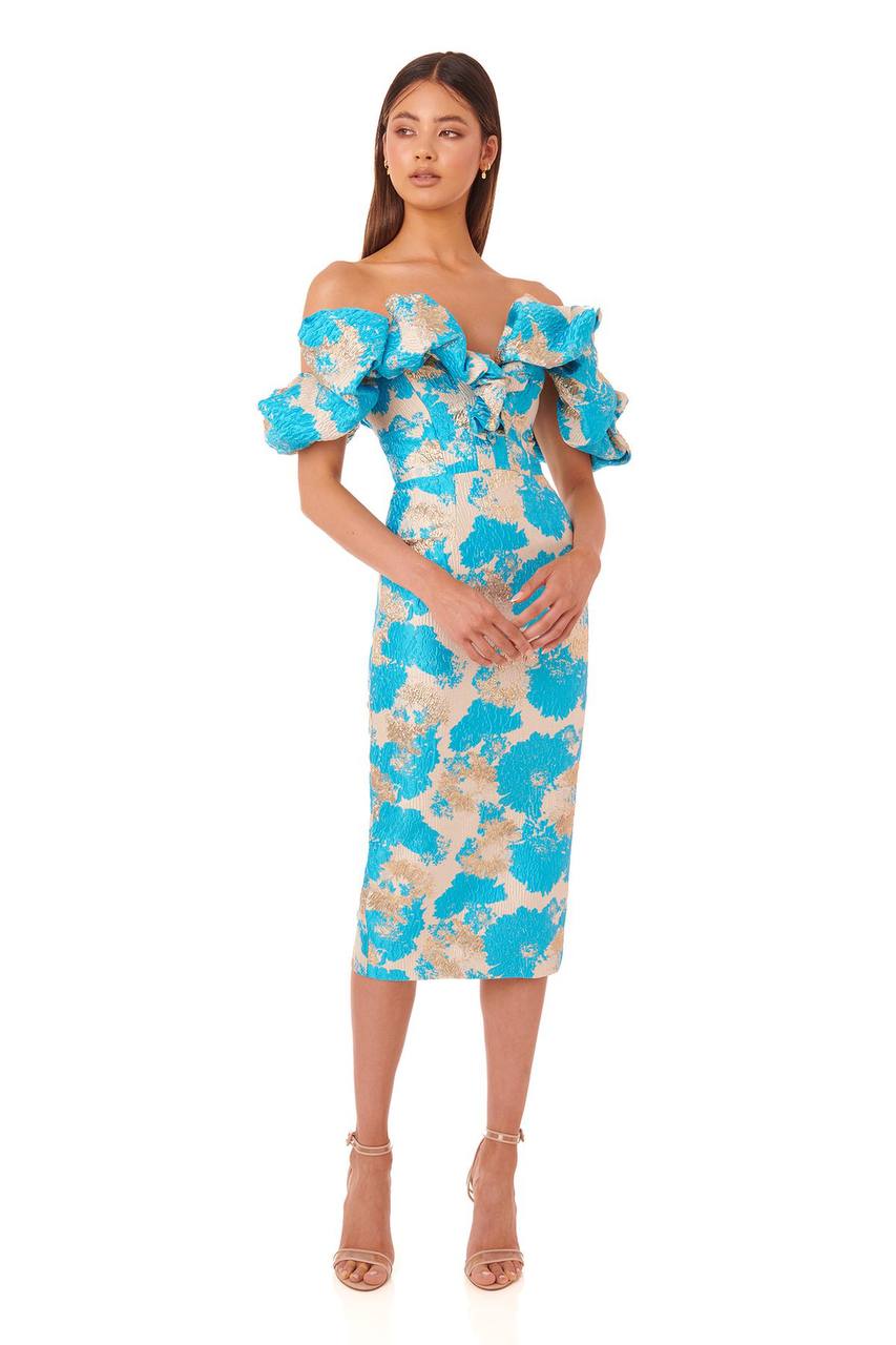 The Blue Luxe Midi Dress