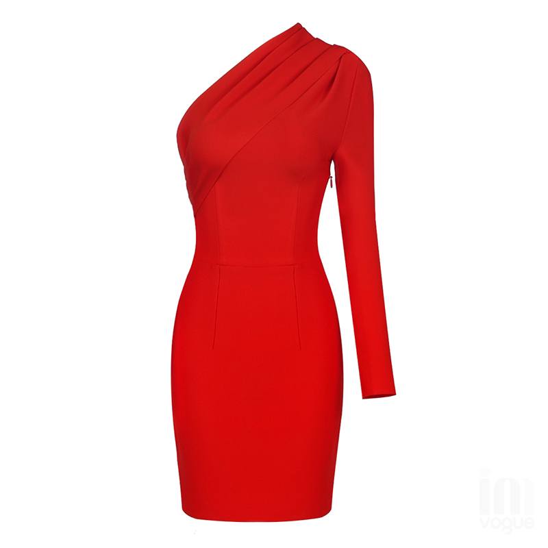 The One-Shoulder Bodycon Red Dress