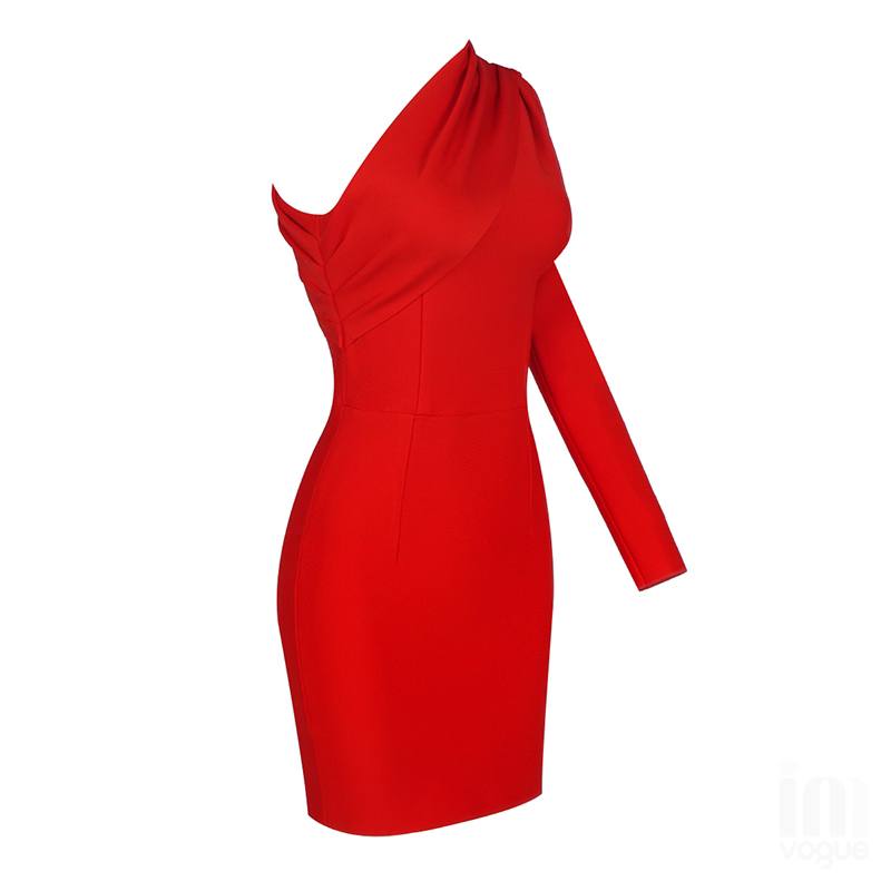 The One-Shoulder Bodycon Red Dress