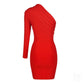 The One-Shoulder Bodycon Red Dress