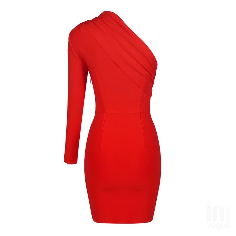 The One-Shoulder Bodycon Red Dress