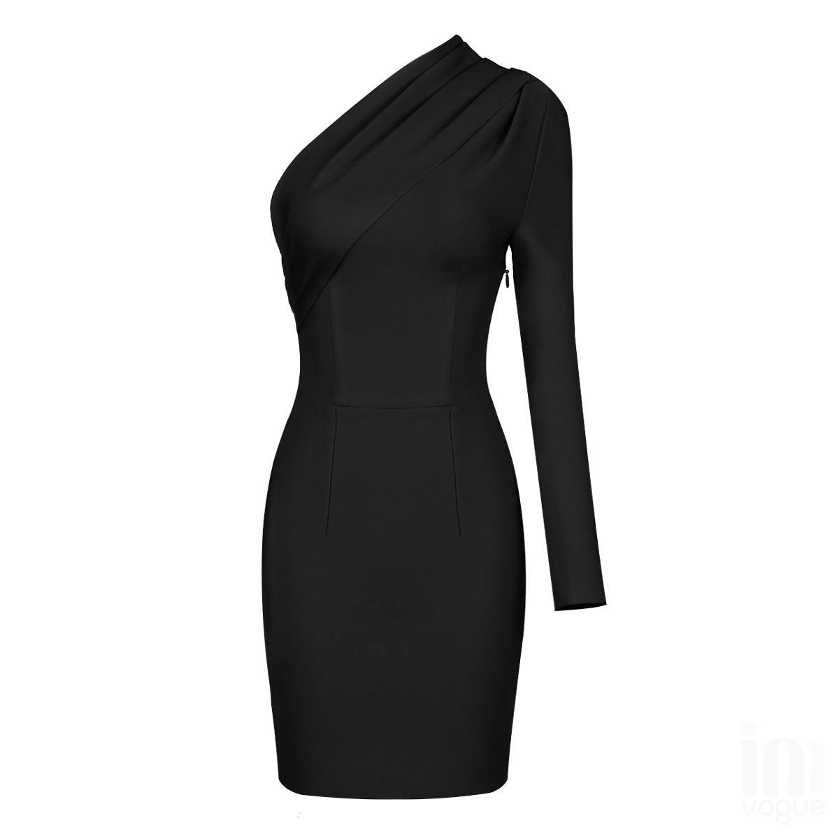 The One-Shoulder Bodycon Black Dress