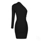 The One-Shoulder Bodycon Black Dress