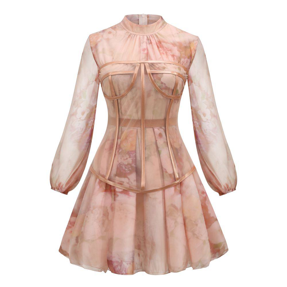 Corset Fit And Flare Dress