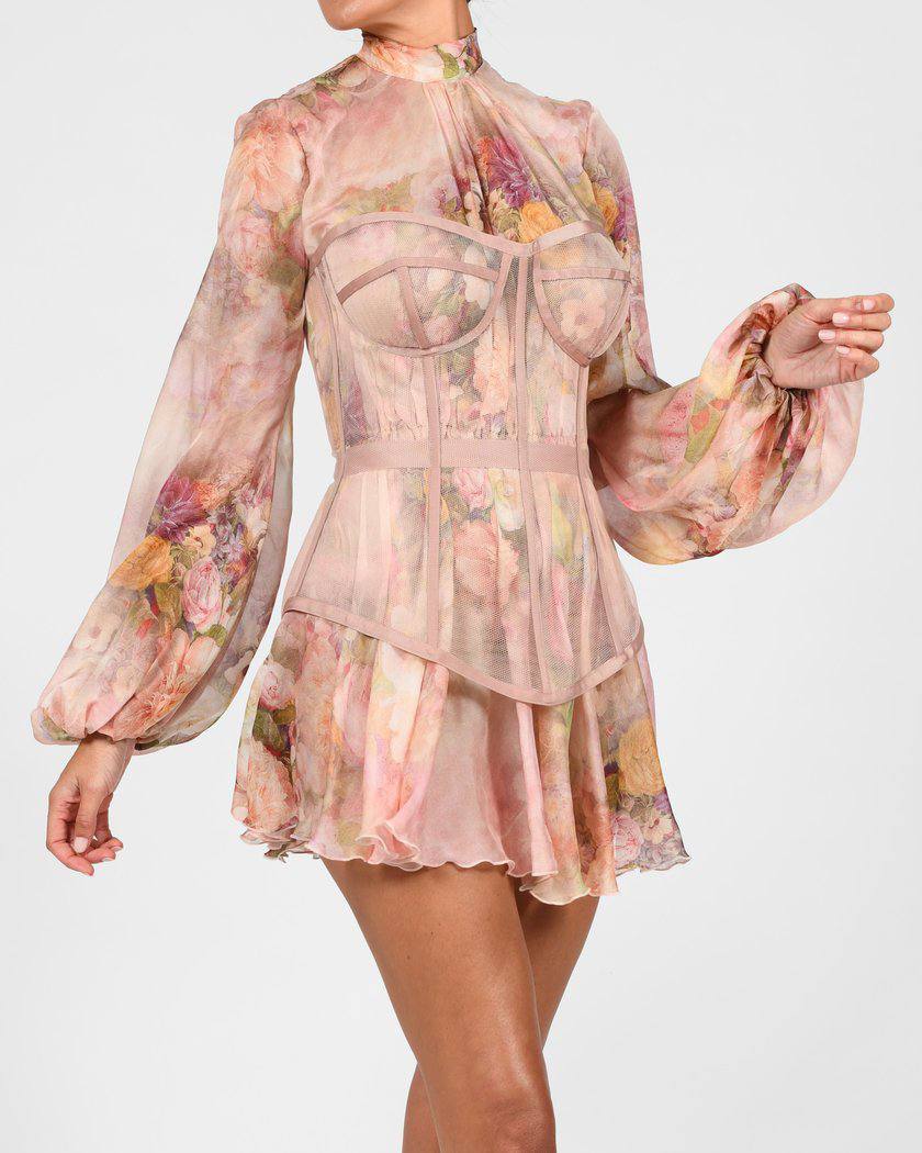 Corset Fit And Flare Dress