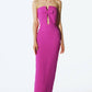 Pink Strapless Bow Evening Dress