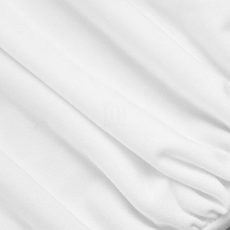 Cap-sleeve V-Back Chain Detail Asymmetrical White Dress