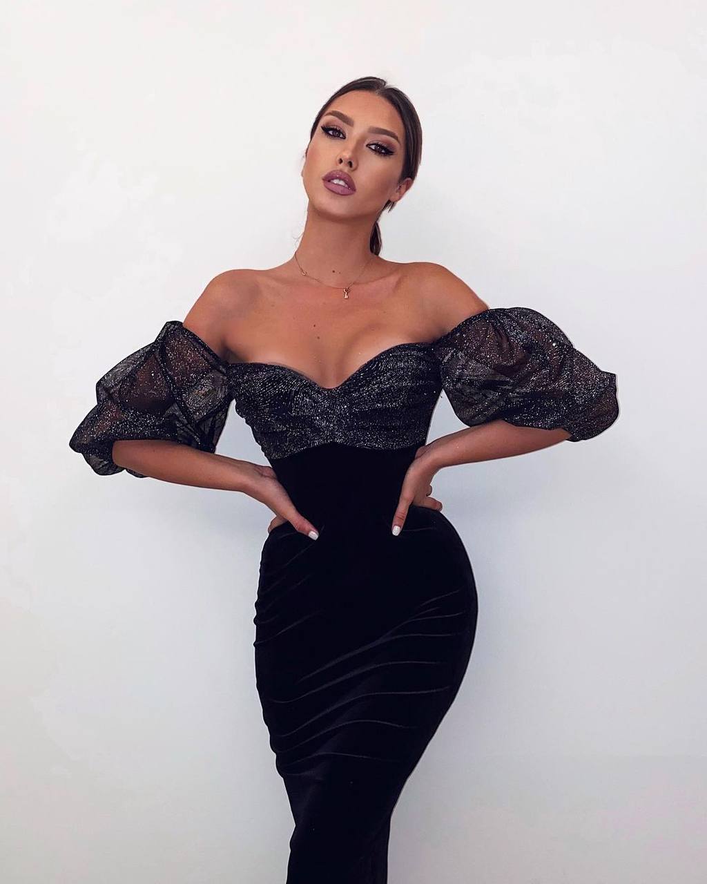 See-Through Bodycon Black Dress