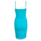 Ruched Corset Mini Dress In Turquoise