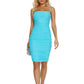 Ruched Corset Mini Dress In Turquoise